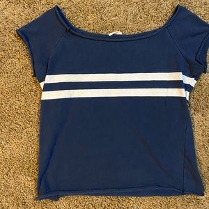 Navy blue crop top